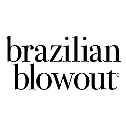 Brazilian Blowout logo in bold, black text on a white background.