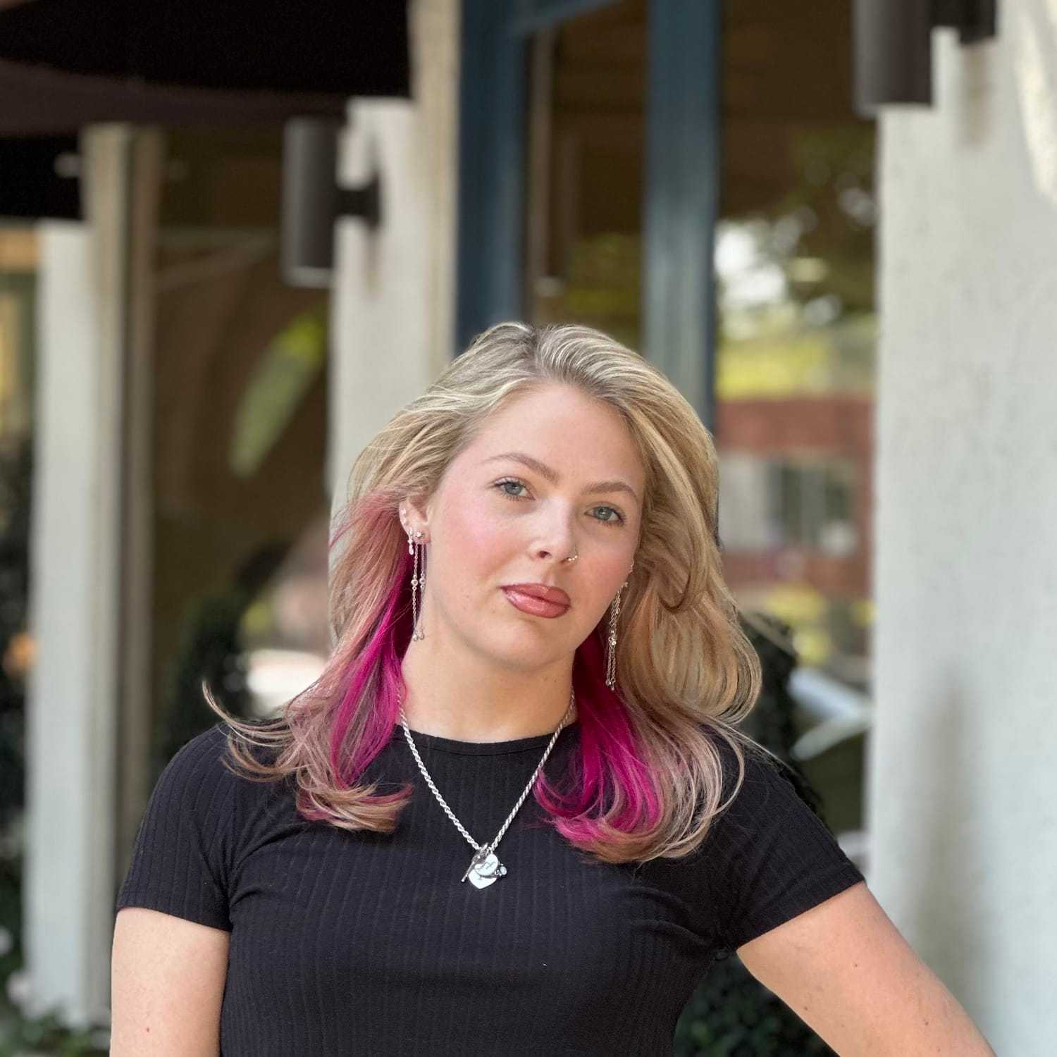 Portrait of Fiona Small, a professional stylist at Mark Taylor Salon & Spa, showcasing their expertise and style.